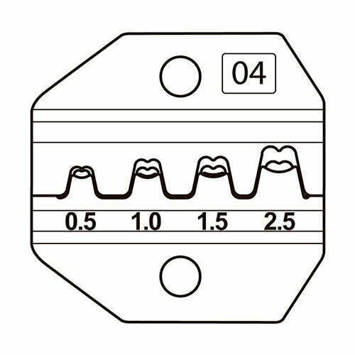 Номерные матрицы КВТ МПК-04 для опрессовки автоклемм под двойной обжим [69960]