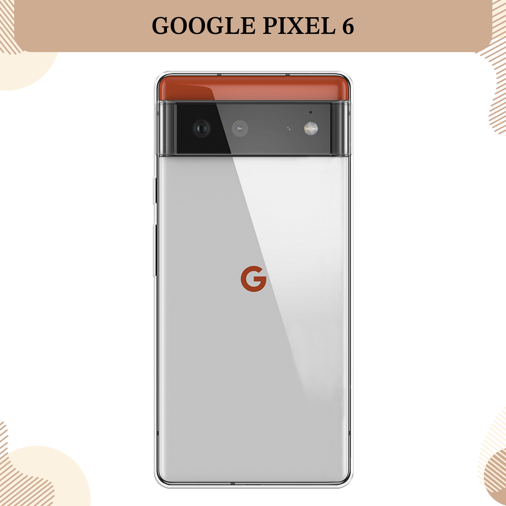 Силиконовый чехол на Google Pixel 6 / Гугл Пиксель 6, прозрачный
