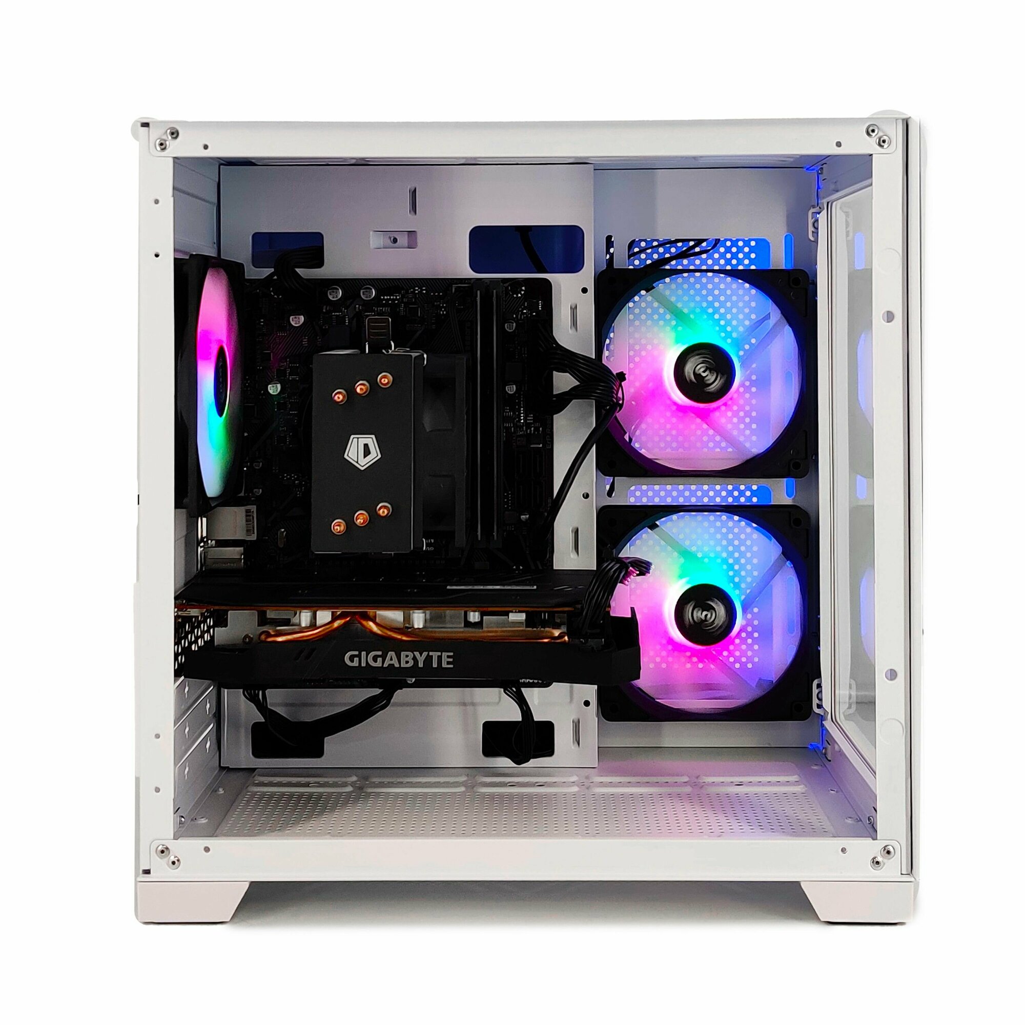 Игровой PC юкомс Ryzen 5 4600G, RX 6400 4GB, SSD 240GB, 16GB DDR4, БП 450W, win 10 pro, White cube case