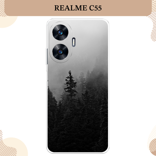 Силиконовый чехол Туманный лес на Realme C55 / Реалми C55 силиконовый чехол на realme c55 реалми c55 девушка лес