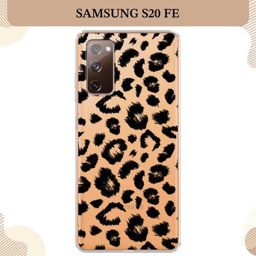 матовый силиконовый чехол окрас леопарда рамка черная на samsung galaxy s20 fe самсунг галакси s20 fe Силиконовый чехол Окрас леопарда фон на Samsung Galaxy S20 FE / Самсунг Галакси S20 FE, прозрачный