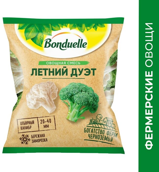 Смесь овощная Bonduelle Летний Дуэт быстрозамороженная 400г