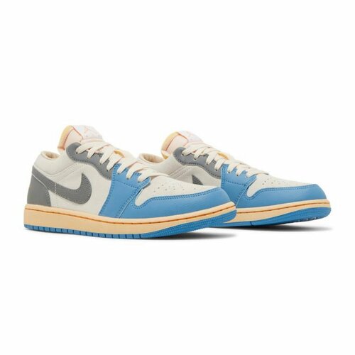 кроссовки nike размер 44eu 10us 28cm зеленый Кроссовки NIKE Air Jordan 1 Low, размер 10US | 44EUR | 28cm, голубой, серый