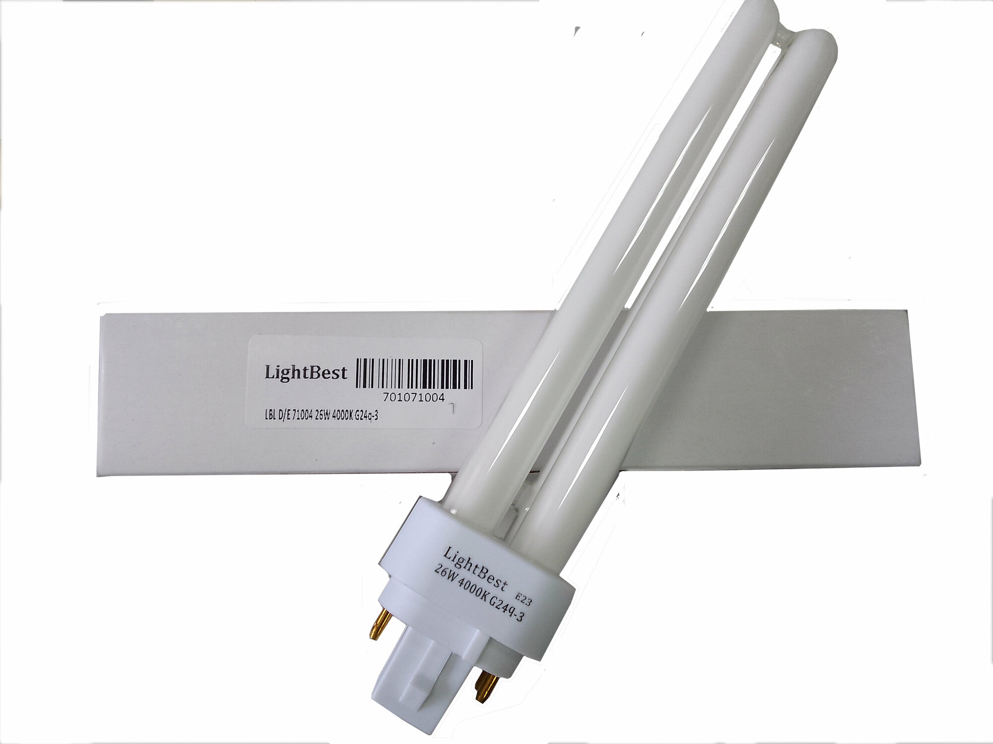 Лампа люминесцентная LightBest LBL D/E 71004 26W 4000K G24q-3 (Dulux D/E 26W/21-840 G24q-3) 701071004