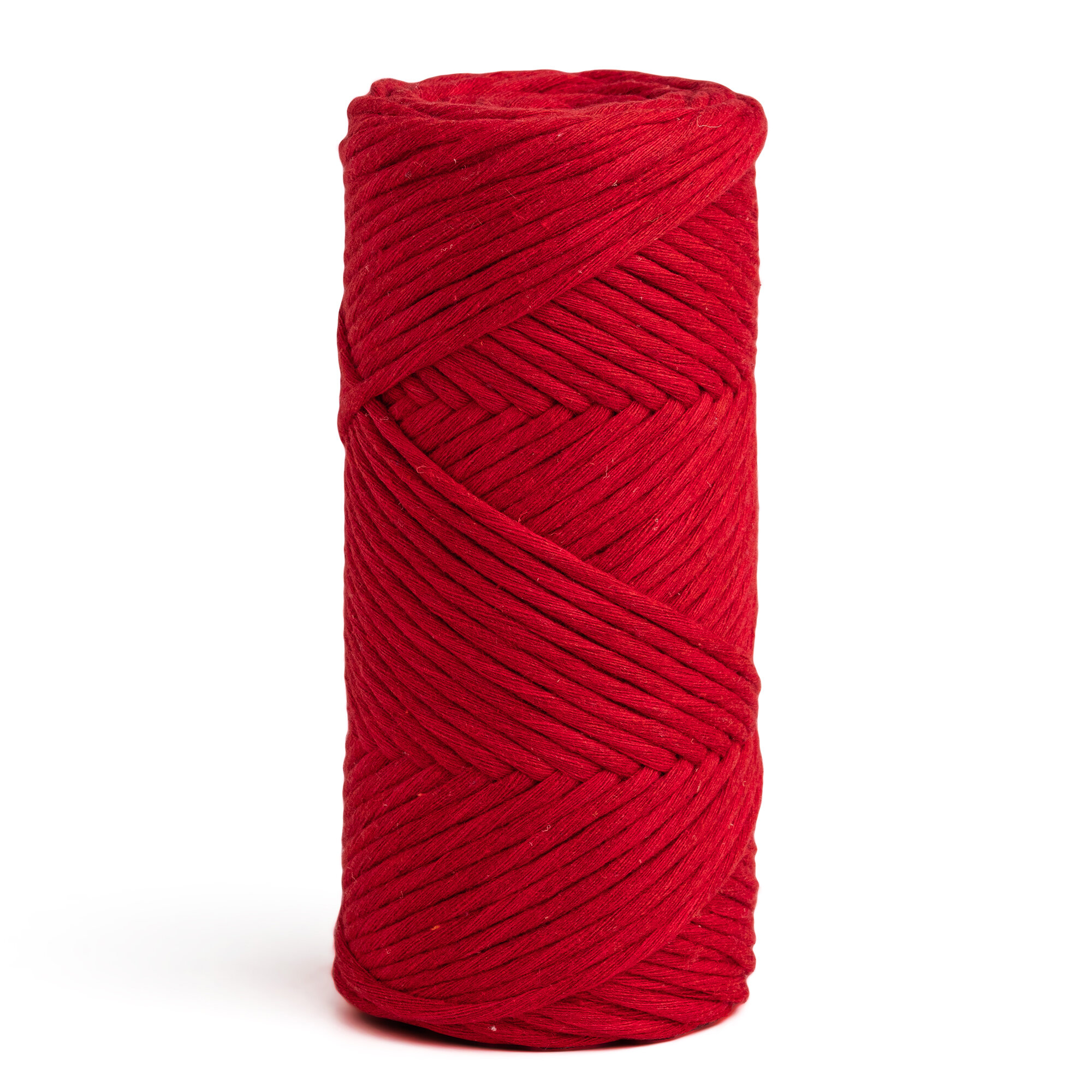Шпагат хлопковый красный 3 мм 100 м для макраме, вязания, рукоделия