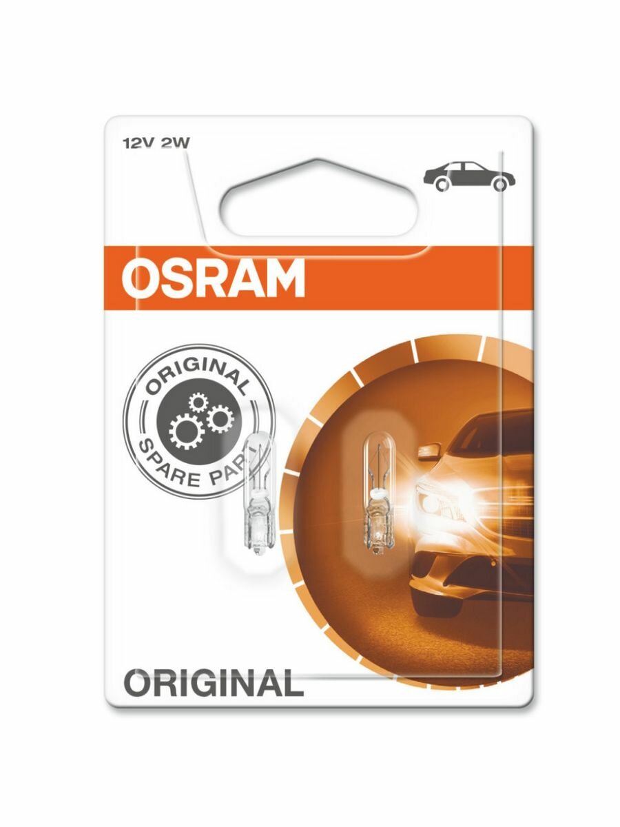 Osram Автолампа W2x4.6d (2W 12V) Original Line (Blister) 2шт