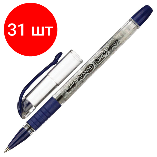 Комплект 31 шт, Ручка гелевая с грипом BIC Gelocity Stic, синяя, узел 0.5 мм, линия письма 0.29 мм, CEL1010265