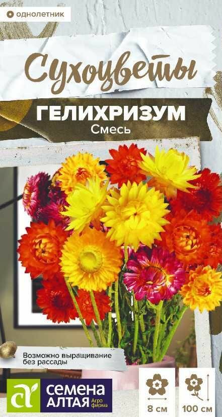 Гелихризум Махровый Смесь 02г/СемАлт/ Сухоцветы