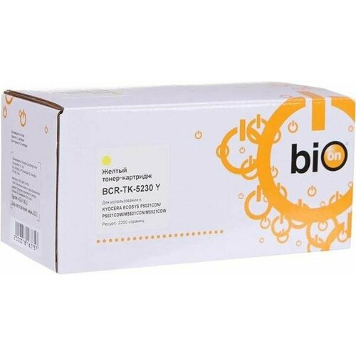 Bion TK-5230Y Тонер-картридж для Kyocera P5021cdn/M5521cdn (2600 стр.) Желтый bion cartridge bion tk 1160 картридж для kyocera