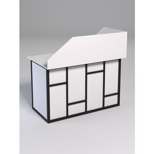 Стол эргономичный офисный СЭ-15А (левосторонний) с экраном 