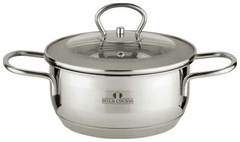 фото Кастрюля со стеклянной крышкой Bella Cucina 2010-BC 26см 6,6л