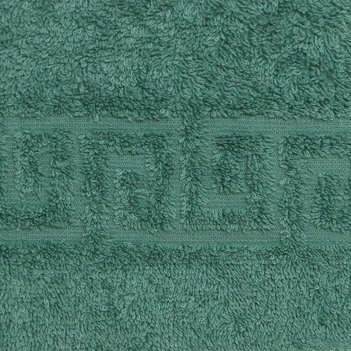 Полотенце махровое с бордюром 70х140 см, зеленый хлопок 100%, 430г/м2