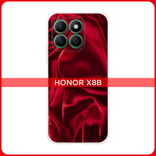 Силиконовый чехол на Honor X8B / Хонор X8B Текстура красный шелк силиконовый чехол на honor 9 хонор 9 текстура красный шелк