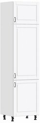 Кухонный модуль пенал столплит Регина РП-560 для холодильника, Белый/Белый матовый, 60х237х56 см