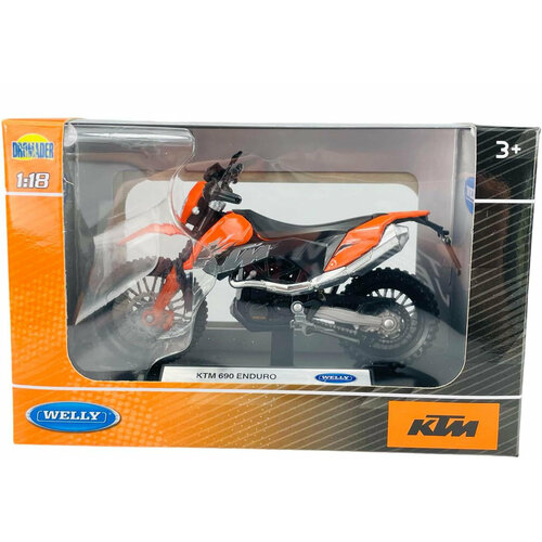 Мотоцикл WELLY KTM ENDURO 690 1:18 12816PW мотоцикл модель коллекционная welly 1 18 mv agusta f3rr красный