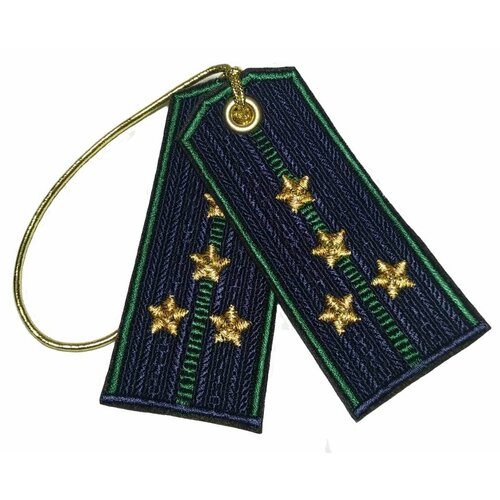 Вышитый брелок-погоны Капитан Пограничной службы