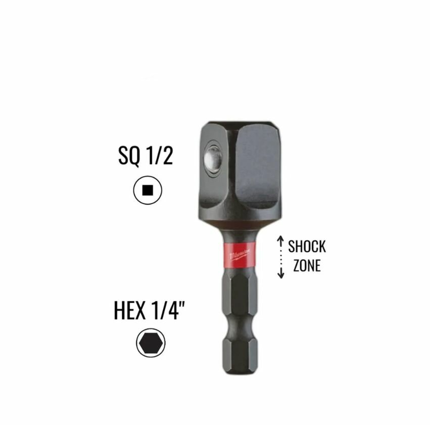 фото Переходник с 1/4" HEX на 1/2" Milwaukee