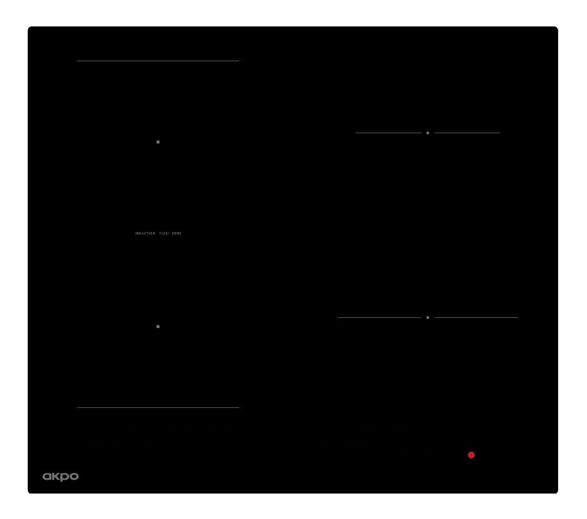 Варочная поверхность индукционная AKPO PIA 6094121FZ-2 BL
