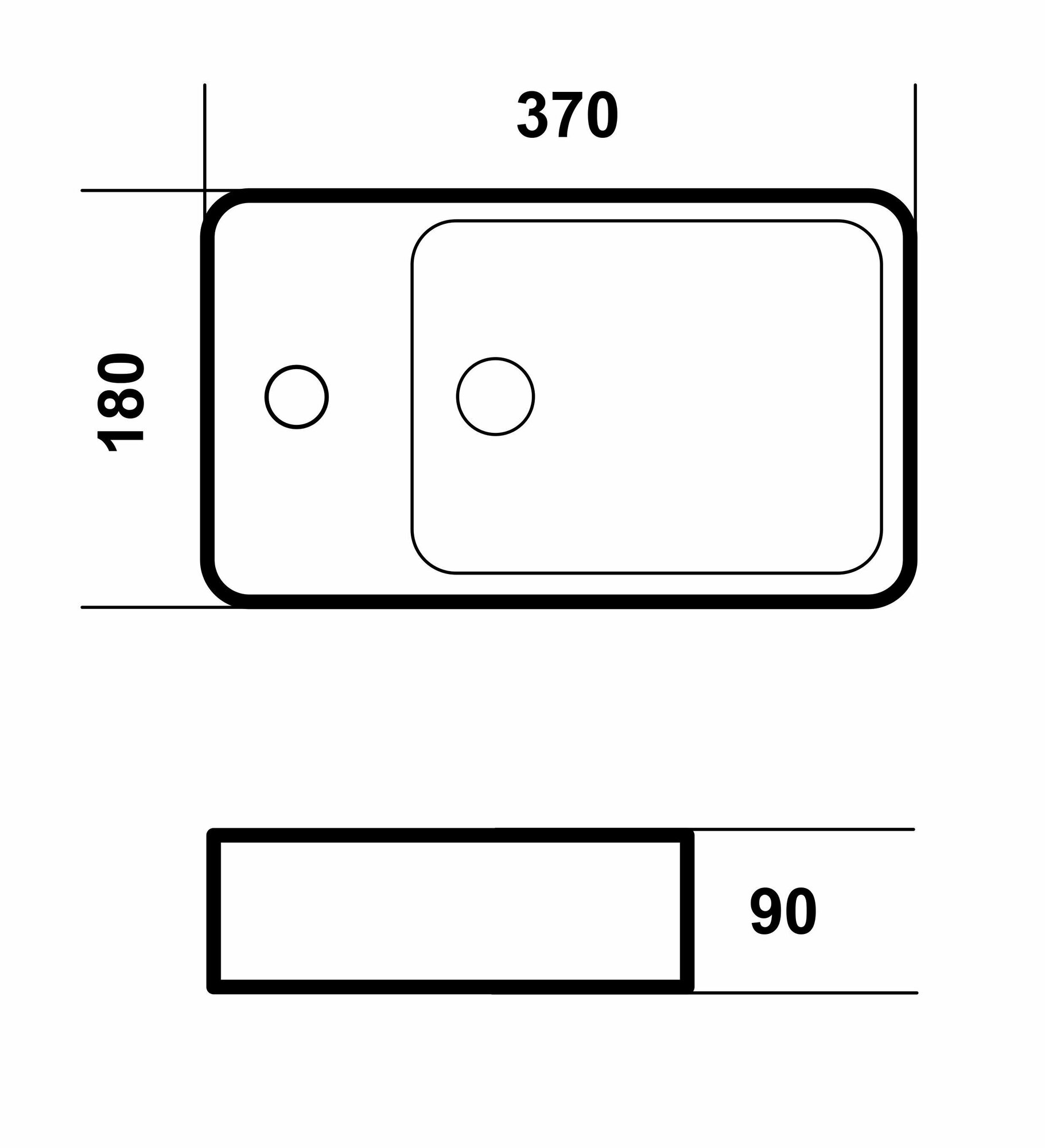 Раковина подвесная Keramastar Astra 370х180х90, белая KR093011L - фотография № 9