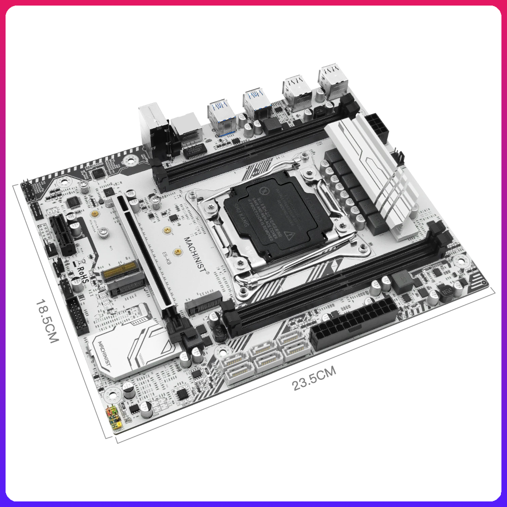 Материнская плата 2011-3 Machinist X99 E5 K9 (X99 C612 4DDR4 4CH PCI-Ex16 PCI-Ex1 2 x M2 NVME M2 Wi-Fi USB 30 GBLAN mATX)