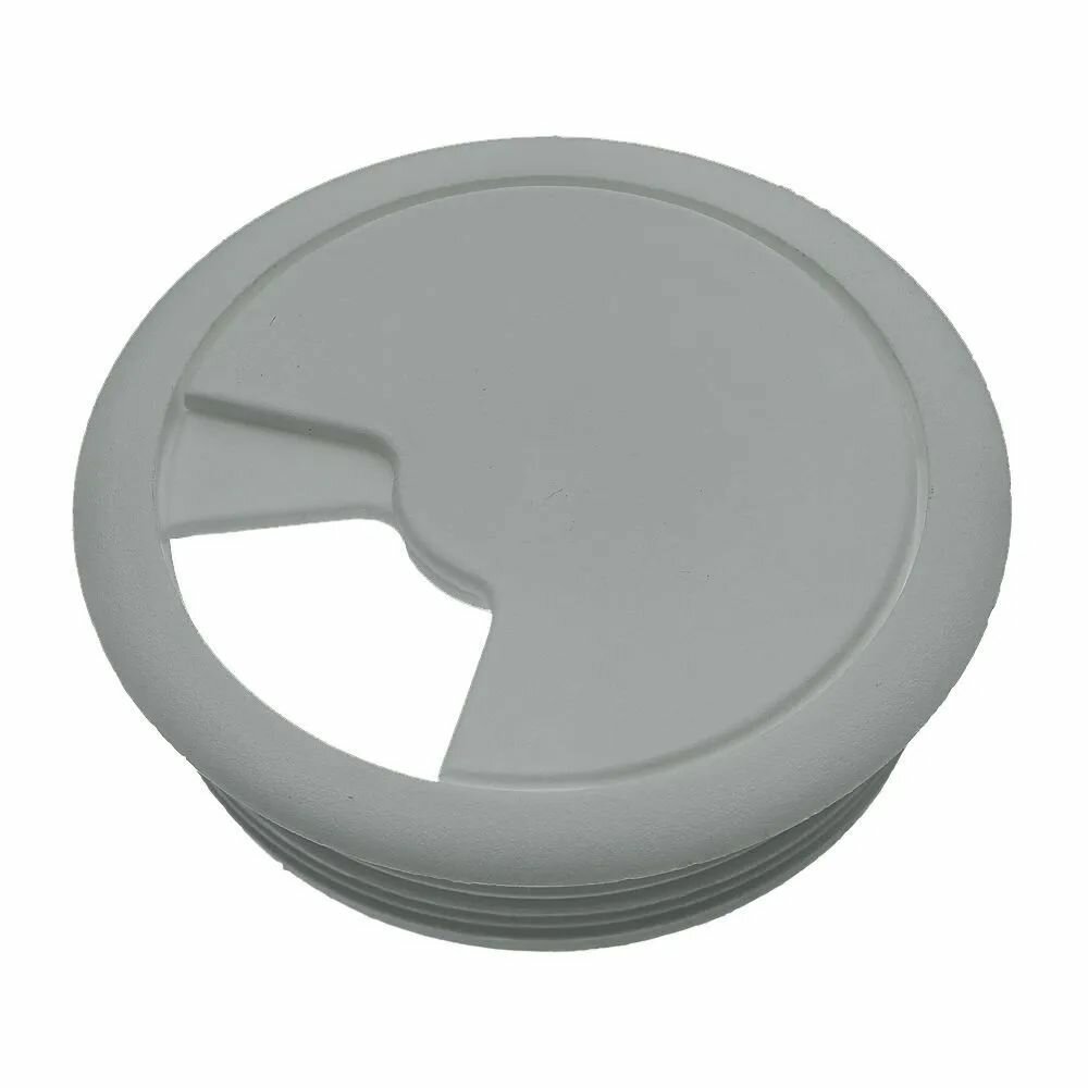 фото Заглушка кабель-канала пластиковая мебельная, круглая, D60, серый