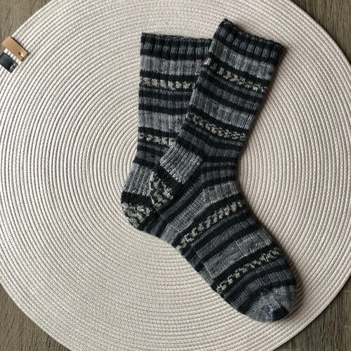фото Носки , размер 37/39, серый, черный свитергафф