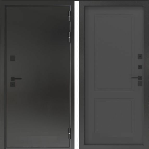 фото Стальная дверь булава "3К терморазрыв ВН10" Букле Темный/609-Графит Софт 9Лев