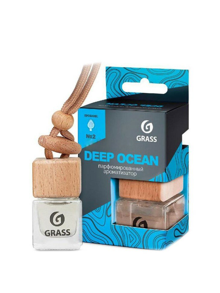 GraSS "Deep ocean" - ароматизатор жидкий подвесной 7мл парфюмированный