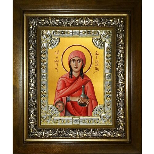 икона мария магдалина 35х60 в киоте Икона Мария Магдалина равноапостольная в деревянном киоте
