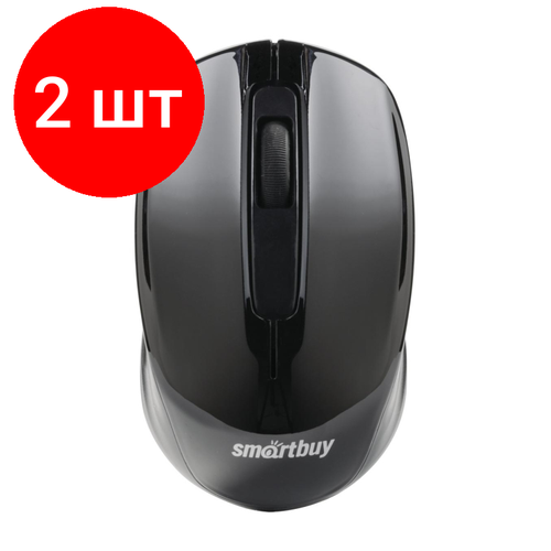 Комплект 2 штук, Мышь компьютерная Smartbuy ONE 332 черная WLS (SBM-332AG-K)/60 комплект 5 штук мышь компьютерная smartbuy one 358ag k wls черная sbm 358ag k 100