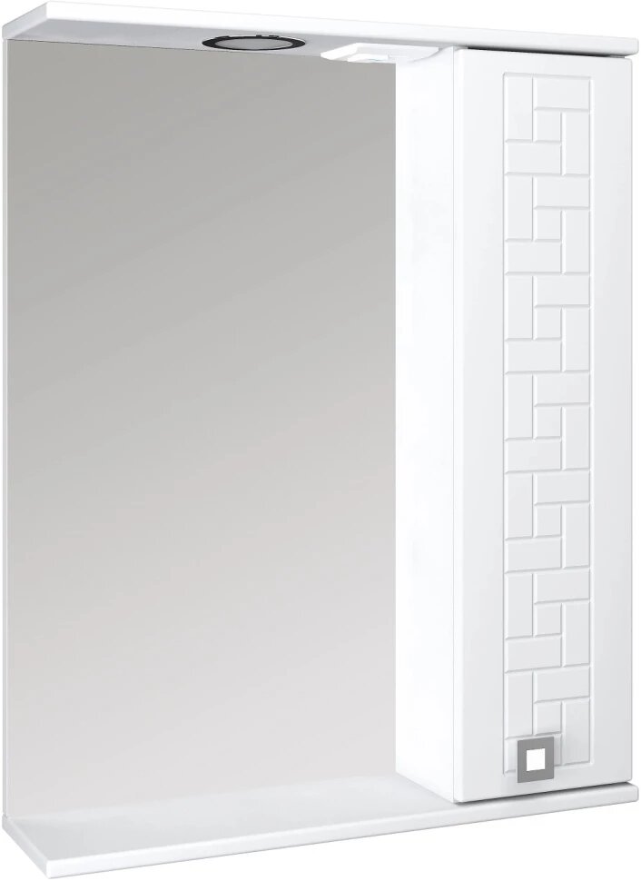 Зеркальный шкаф 60x75 см белый R Runo Авила 00000001047