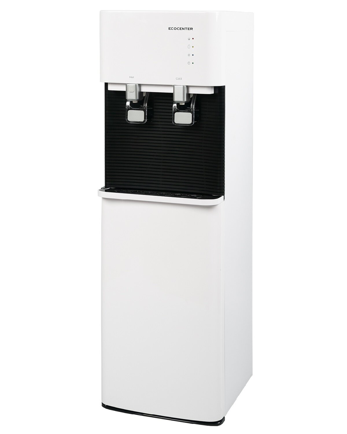 Кулер для воды ECOCENTER (диспенсер) для воды напольный с нагревом и компрессорным охлаждением A-X608 с нижней загрузкой, белый