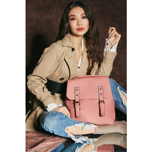 фото Рюкзак nothing but love сумка-рюкзак "деловой роман", 306014, фактура гладкая, матовая, розовый