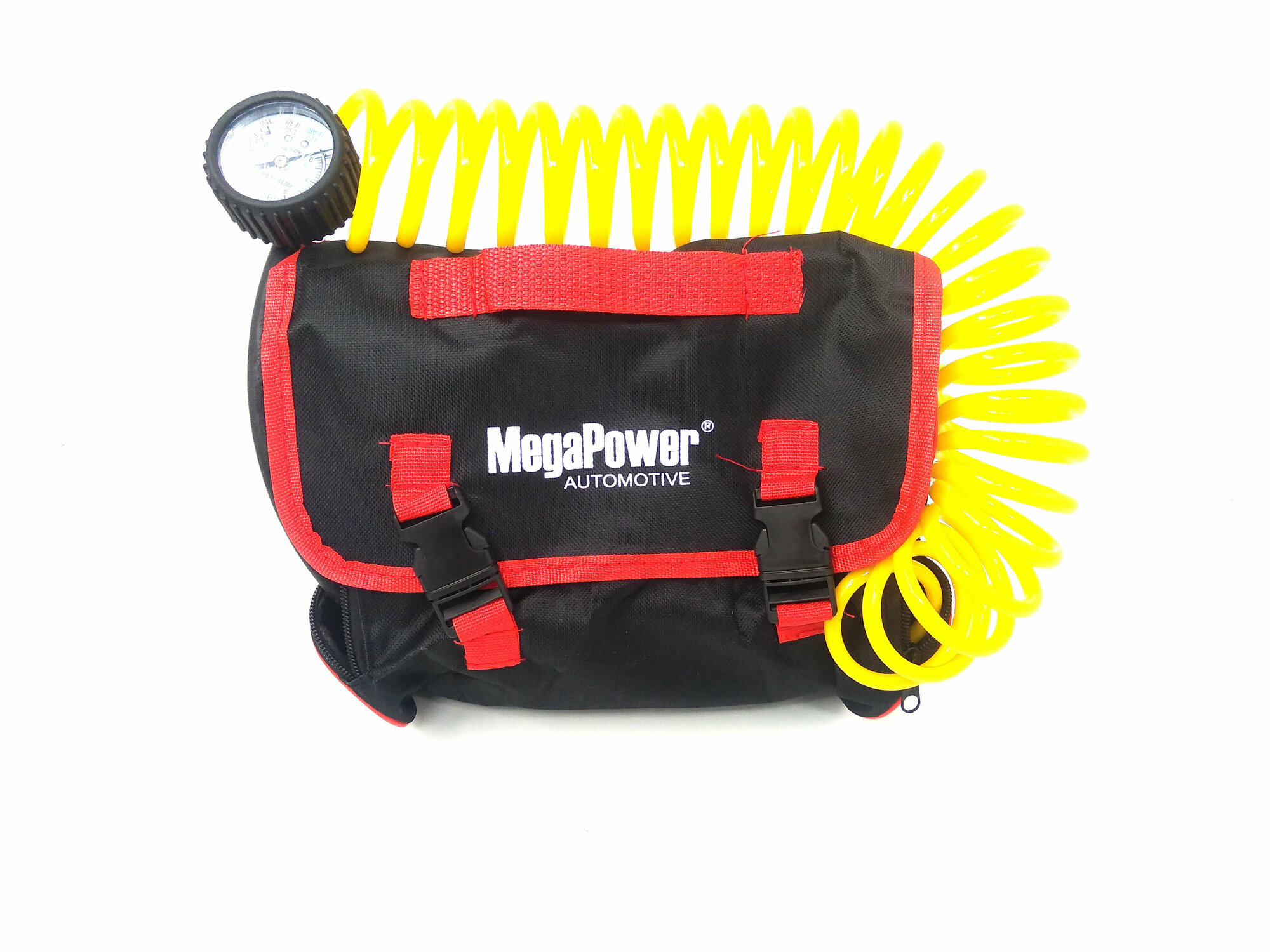 Компрессор Megapower M-55010 поршневой, двухцилиндровый 150PSI (60л/мин, 50А) с дефлятором, 12V