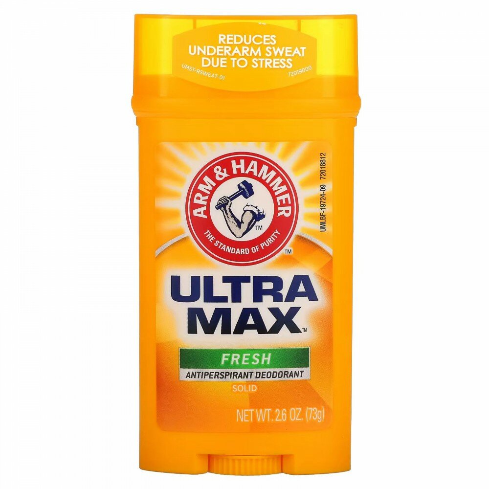 Arm & Hammer, UltraMax, твердый дезодорант для мужчин, Fresh, 73 г