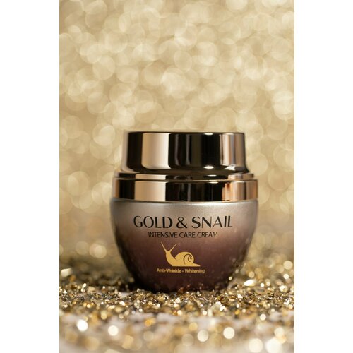 Омолаживающий крем для лица с муцином улитки и золотом 3W Clinic Snail&Gold Intensive Cream