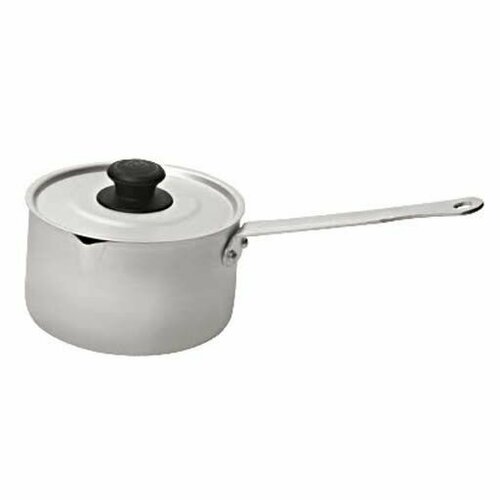 Кастрюля 1,8л. алюминевая, цилиндрическая металическая крышка с пластиковой ручкой