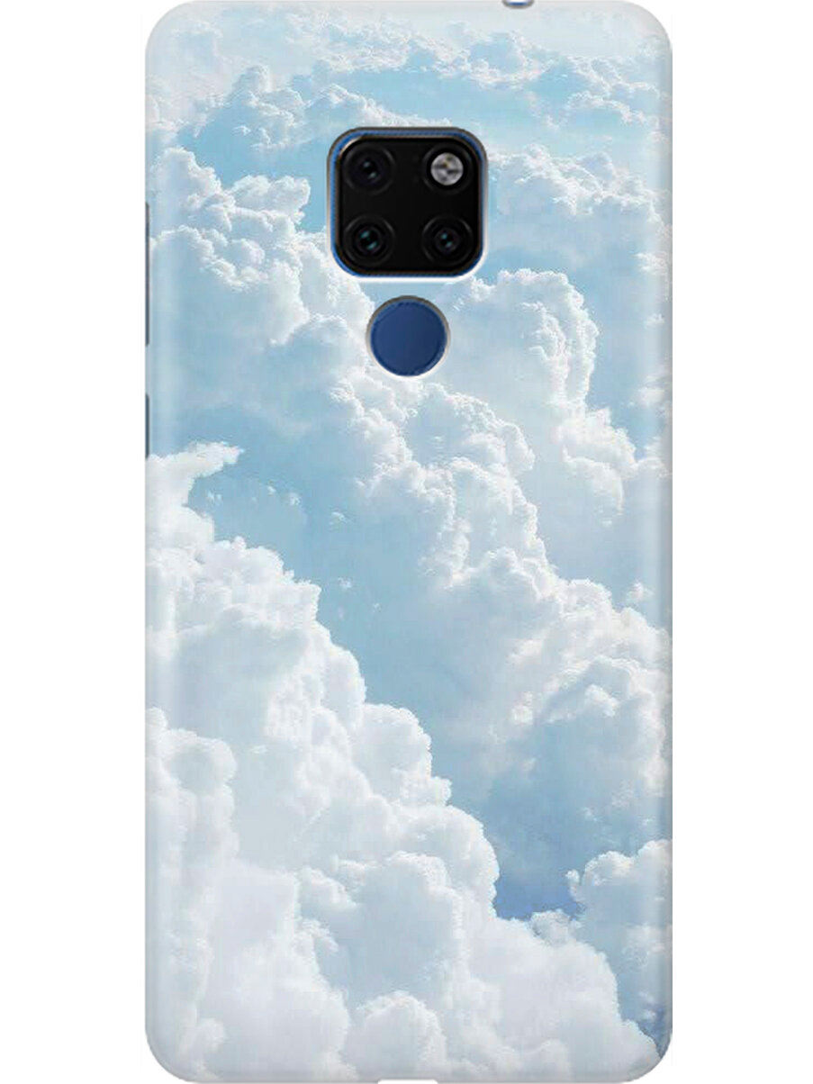 Силиконовый чехол на Huawei Mate 20, Хуавей Мейт 20 с принтом "Кучевые облака"