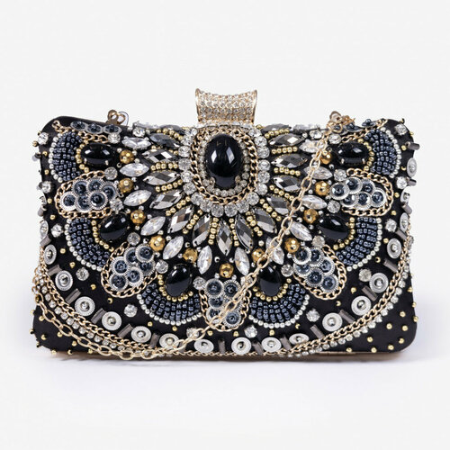 Сумка клатч Baggins, фактура гладкая, фиолетовый