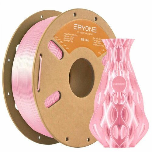 PLA Silk Pink 1,75 мм 1 кг (Eryone) Розовый pla silk copper 1 75 мм 1 кг eryone медь