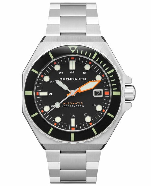 Наручные часы SPINNAKER SP-5081-FF, серебряный, черный