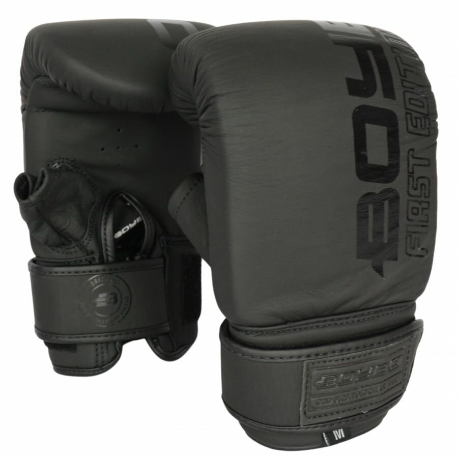 Снарядные перчатки боксерские, для мешка, груши BoyBo First Edition - Черный (S)