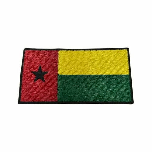 Нашивка шеврон патч, Флаг Гвинеи-Бисау , размер 90х45 мм