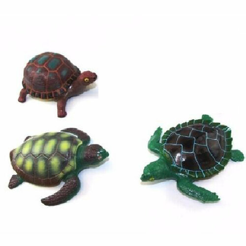 Набор черепаха резиновая 3 шт статуэтка для ванной лизун липучка черепашка игрушка антистресс