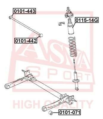 Сайлентблок рычага подвески ASVA 1 шт 0101442