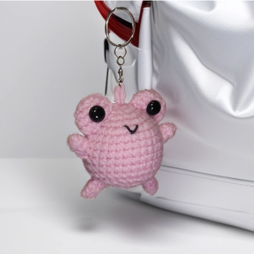 Набор для вязания crochet internet брелок жабка розовая