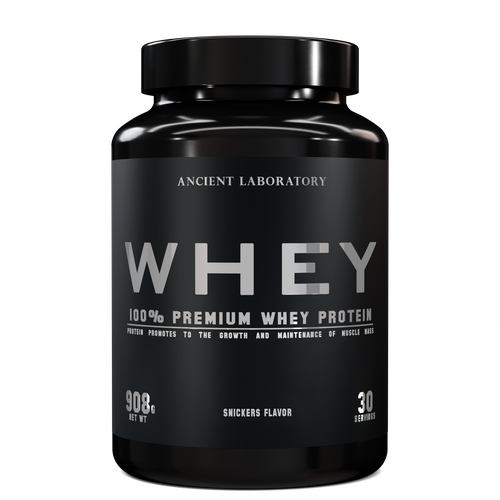 Протеин сывороточный концентрат + изолят, 100% Premium Whey 908 гр, 30 порций, 23 гр протеина в порции, Ancient Laboratory, сникерс