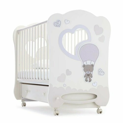 детский комод nuovita stanzione cute bear bianco белый Детская кровать Nuovita Stanzione Cute Bear swing (ваниль)