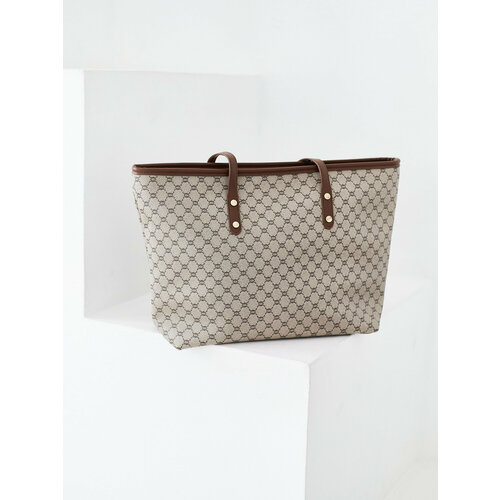 фото Сумка шоппер , фактура зернистая, матовая, коричневый inoway