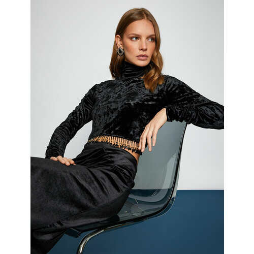 фото Лонгслив koton, размер s, черный